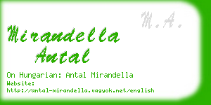 mirandella antal business card